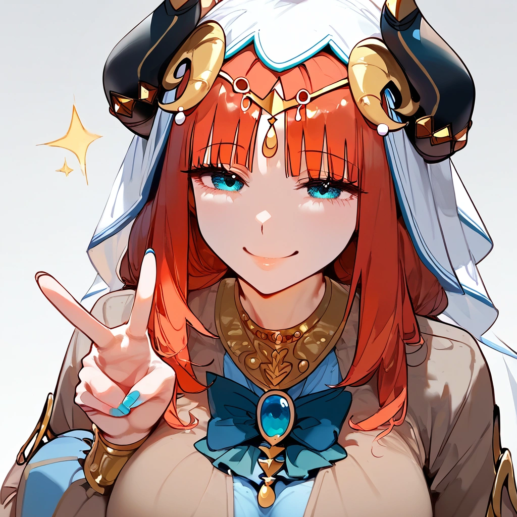 score_9, score_8_up, score_7_up, score_6_up, score_5_up, score_4_up, 1girl, Nilou, Genshin impact,, large breasts,,,, floox style, floox style, high resolution,,, expressiveh,, perfect anatomy, masterpiece, solo, gray background,, (school outfit:1.2),green skirt, brown sweater, , v, smile, happy, light aqua eyes, she is 21 years old,