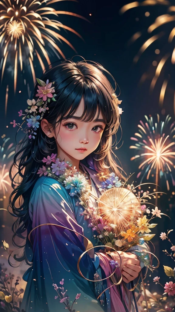 Rainbow colorsの子Bear、Bear、親子Bear、子Bear、Bear、子Bearたちに囲まれて、Mysterious Landscape、firework、firework大会、Rainbow colorsのfireworkが打ちあがっている瞬間、夜nullとともに、幻想的な海景色で壮大なfirework、future都市、Highest quality、masterpiece, (Diffuse reflection of light:1.2), When the fantastic rainbow turns into shadow, bathed in a mystical atmosphere.子Bearたちも見ています, Cast magic spells. evoke a sense of wonder and awe. A fusion of natural grandeur and magic, Weaving dreams into reality. Behold, null, And the unknown, Fleeting、And an eternal moment, 16K, Ultra-high resolution.Realistic, Ultra-high resolution, to be born,future、Rainbow colorsに光り輝く、Rainbow colors、The world 30 years from now。