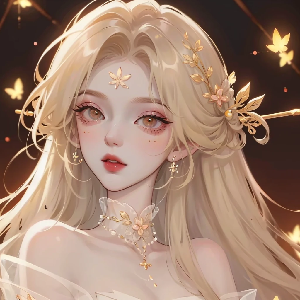 ((masterpiece)),high quality,Extremely detailed,Blonde+White clothing:1.2,Sweet and delicate girl,Bijai,****ta prostitute，Exquisite facial features,Perfect body，Pearl decorated face，There are bubbles around,Bright colors,Romantic long hair,Natural light,Warm and sweet,Brown eyes,Gorgeous hair accessories，Pink clothing
