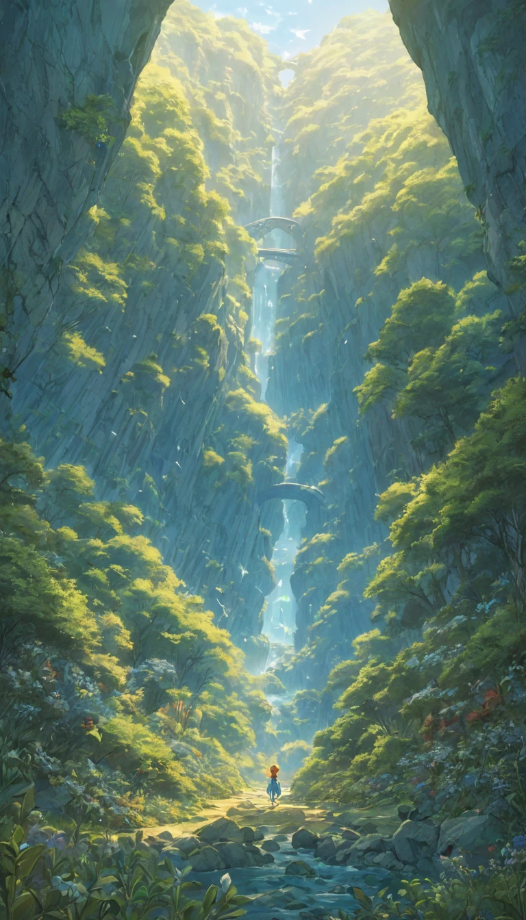 Scenery from Nausicaa of the Valley of the Wind、Ghibli style ,masterpiece, Super detailed, 8k, high quality