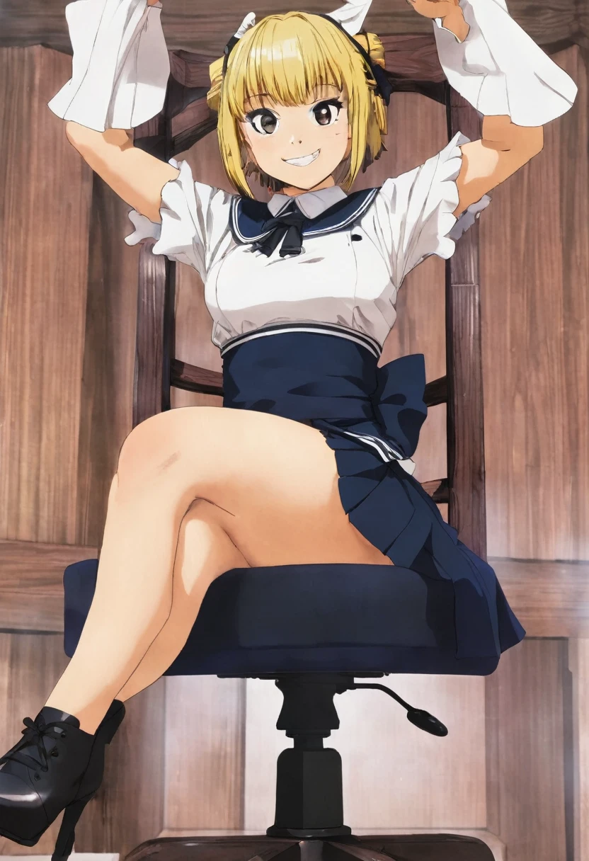 Himiko Toga mounted on a chair havin sex siendo penetrada