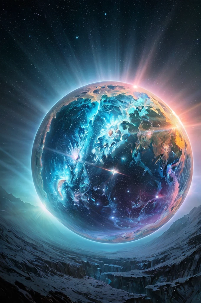 Digital art, image, hyper-detailed, complex composition, masterpiece, close-up, glow, abstract, surrealism, detailed, otherworldly, fantasy, soft pastel, natural volume, light, atmospheric , sharp focus, centered composition, professional photography, complex background, soft haze, sun rays, masterpiece. animalistic, beautiful, mysterious,  blame supernova