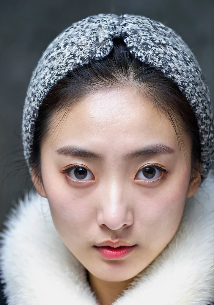 girl, 独奏, Mug shot, Cold expression, Lady, High nose, Swan neck, Slender eyes, big eyes