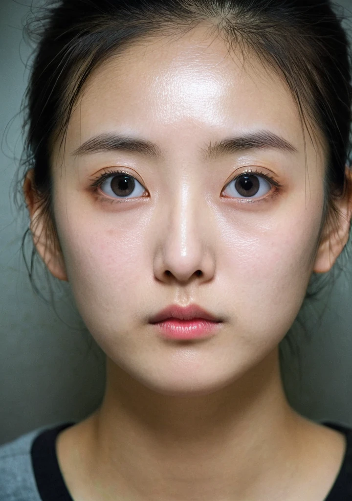 girl, 独奏, Mug shot, Cold expression, Lady, High nose, Swan neck, Slender eyes, big eyes