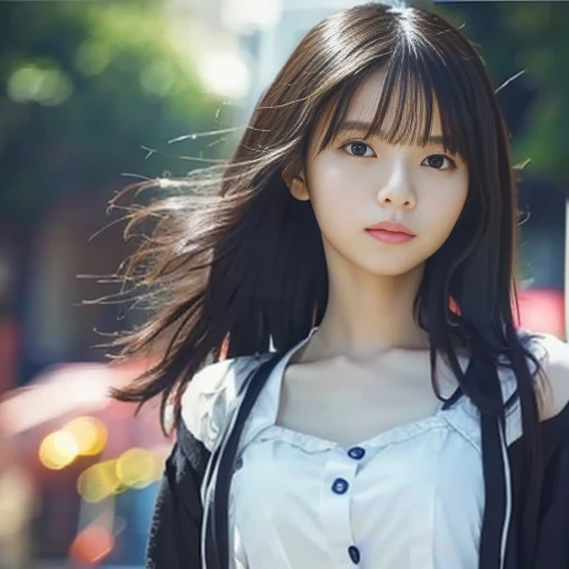 Random posture、Mix 4、(8k、RAW Photos、Highest quality、masterpiece:1.2)、(Realistic、Photorealistic:1.37)、One Girl、cute、Full body image、walk、Your whole face is in the photo.、Dark brown hair in loose waves blowing in the wind、Proudly、White button-up shirt、Black leather tight skirt、Professional Lighting、Photon Mapping、Physically Based Rendering,Gradient black hair, Short Curly Hair, Handsome, With a girl, Highest qualityの写真, High resolution, 1080P, (Clear Face), (Detailed face description), (Detailed hand description)、(masterpiece)、(Exquisite CGI)、Extreme light and shadow、Masterpieces、Rich details、(Beautiful Faces)、(Highest qualityの写真)、(masterpiece)、(Detailed eyes)、Looking Ahead、Thin clavicle
