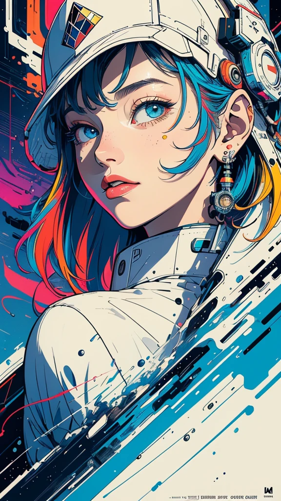 (((masterpiece, highest quality))),(((solo:1.2))),(((1girl:1.2))),32k wallpaper, very detailed, poster, vintage science fiction,(((((geometric cinematic movie poster))))), ((bauhaus)),(shape),(((abstract))),(mid century modern),movie poster,(((((portfolio))))),(((((Close-up))))),(((((bust up))))),((((more various angle)))),(((highlight))),Vast landscape,((((heterochromia)))),(((complete. detailed face))),(((Extremely talented))),(((most complecated machine))),(Colorful color scheme)