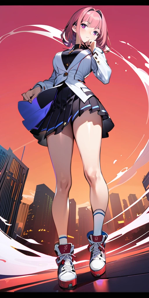 ((Highest quality、masterpiece、Anime Style、Highest quality、High resolution、8k、detailed、ultra-detailed:1.3))、Long legs、Sharp focus:1.2, Beautiful woman with perfect figure:1.4、(smile:1.2), double eyelid、30-year-old woman、Sexy pose、((((Shut your mouth.、One Woman、ワンピース:1.5)))),The background is tokyo