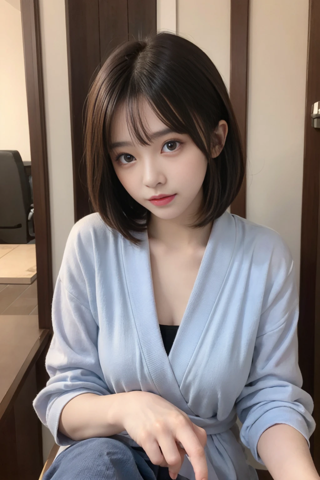 solve, 1 girl, looking at viewer,young and beautiful japanese woman, very cute face, gorgeous exterior, big bust,long bob hair,laugh,(:1.3),beautiful eyes,(that&#39;It's very windy:1.3), 混雑した道をlaughで歩く,shiny lips, Both eyes have double eyelids, natural makeup, long eyelashes, 艶やかで滑らかなライトブラウンのlong bob hair, asymmetrical bangs, glowing skin, center image, 高solve, high detail, detailed hairstyle, detailed face, Great cinematic lighting, octane rendering, lively, surreal, perfect limbs, complete anatomy, spread hair、slim beauty:1.4、((sagging breasts:1.4))、breast exposure、slim abs、small waist、(laugh:1.2) 、(pleated mini skirt、Please raise the hem of your skirt.:1.2))、long, thin, beautiful legs、spread your feet wide、(sheer black stockings:1.2)、(lace panties:1.2、Beautiful pussy exposed.、Koopa、Pussy Creampie、plot:1.1)、(from below:1.2)、backlight、