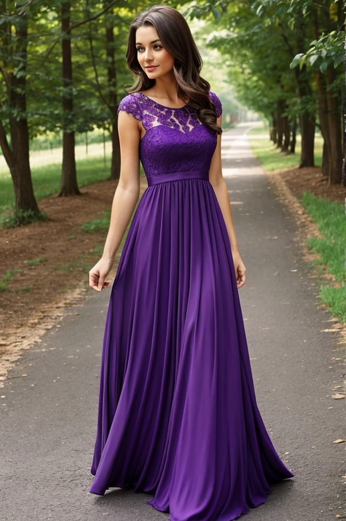Long purple dress