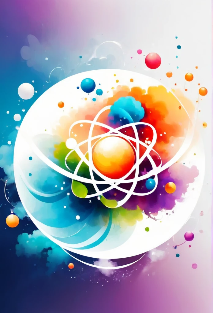 Stylish logo design of Atom

 theme

 atmosphere atmosphere, atmosphere (surrounding the earth),
 the air (as in a particular place),
 atmosphere
 an atmosphere, mood, or mood created by a work of art
 The atmosphere, the air.
 indispensable thing

 atom=atom is the smallest unit of an element (substance) that cannot be divided by chemical means.

 Minimal units (same substance, different substance), and when elements are collected, large things and objects are formed. Molecules = Objects
 The smallest things gather together, and the largest. And that's what we call creation

 Pretty cool
 chic and modern design

 White background