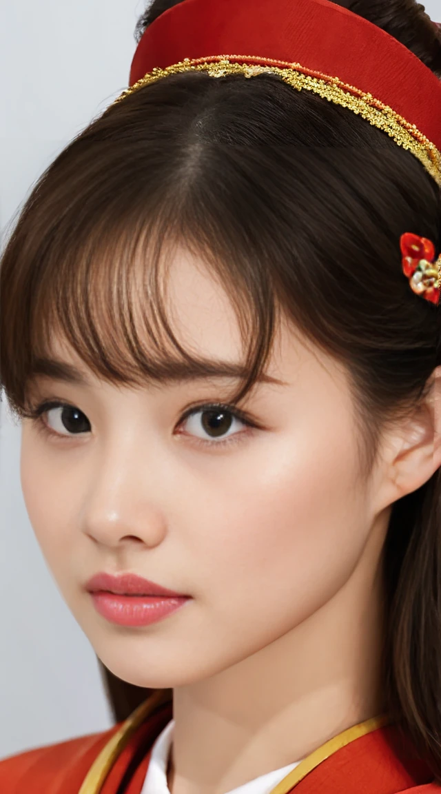 beautifully、Cute Girls、About 26 years old、Japanese clothing、hair ornaments、Red kimono、
