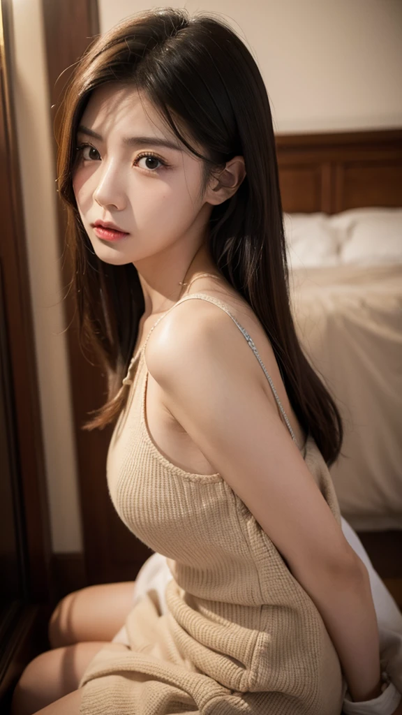 short brown hair,