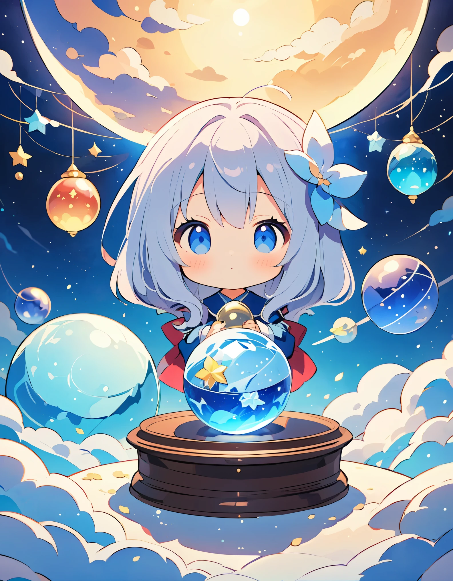 Fictional anime illustrations,A sphere that will grant any wish if you collect seven of them.,Anime Style