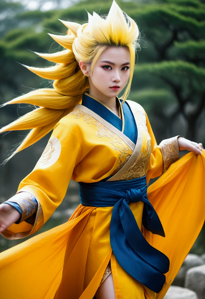 One girl, (Super Saiyan:1.3),Hanfu,