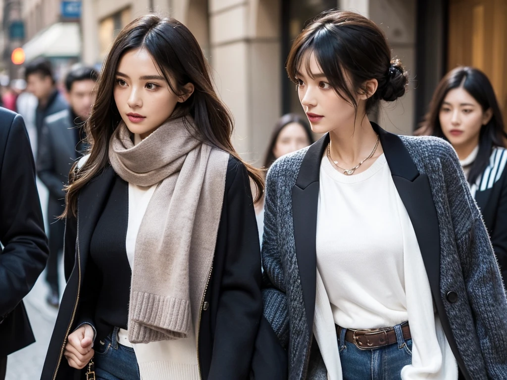 For women's fashion, velvet jackets and assortments are recommended for fashion. A velvet jacket and a colorful suit can make you look older, so calm is the basis for this, but choose a light-colored blouse, gloves, or scarf to accentuate the overall tone. It is also important to choose clothes that accentuate the lines and volume of the body rather than clothes with many fine details.
Wearing a knit sweater with asymmetrical cuts, a graffiti T-shirt, and a leather coat with a classic feel is also good. Accessories are also items that show off a sense and sense of being much younger than one's age. Women wear a large cardigan or black tuxedo jacket with a funky brooch or silk ribbon.