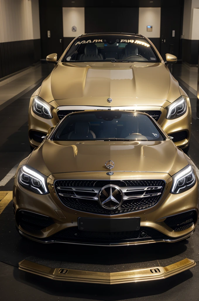 Mercedes-Maybach S-Class modify gold platted with modification alter