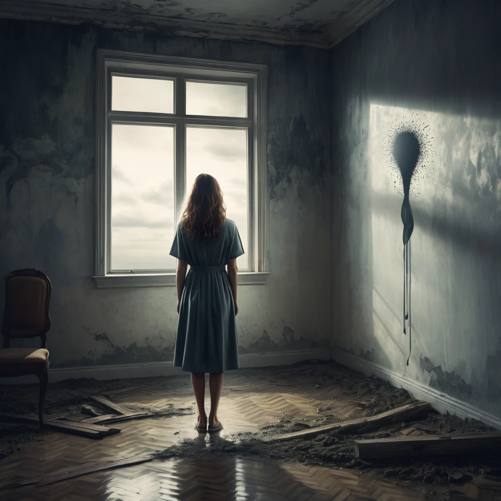 Make a mysterious image symbolizing anxiety and hope
