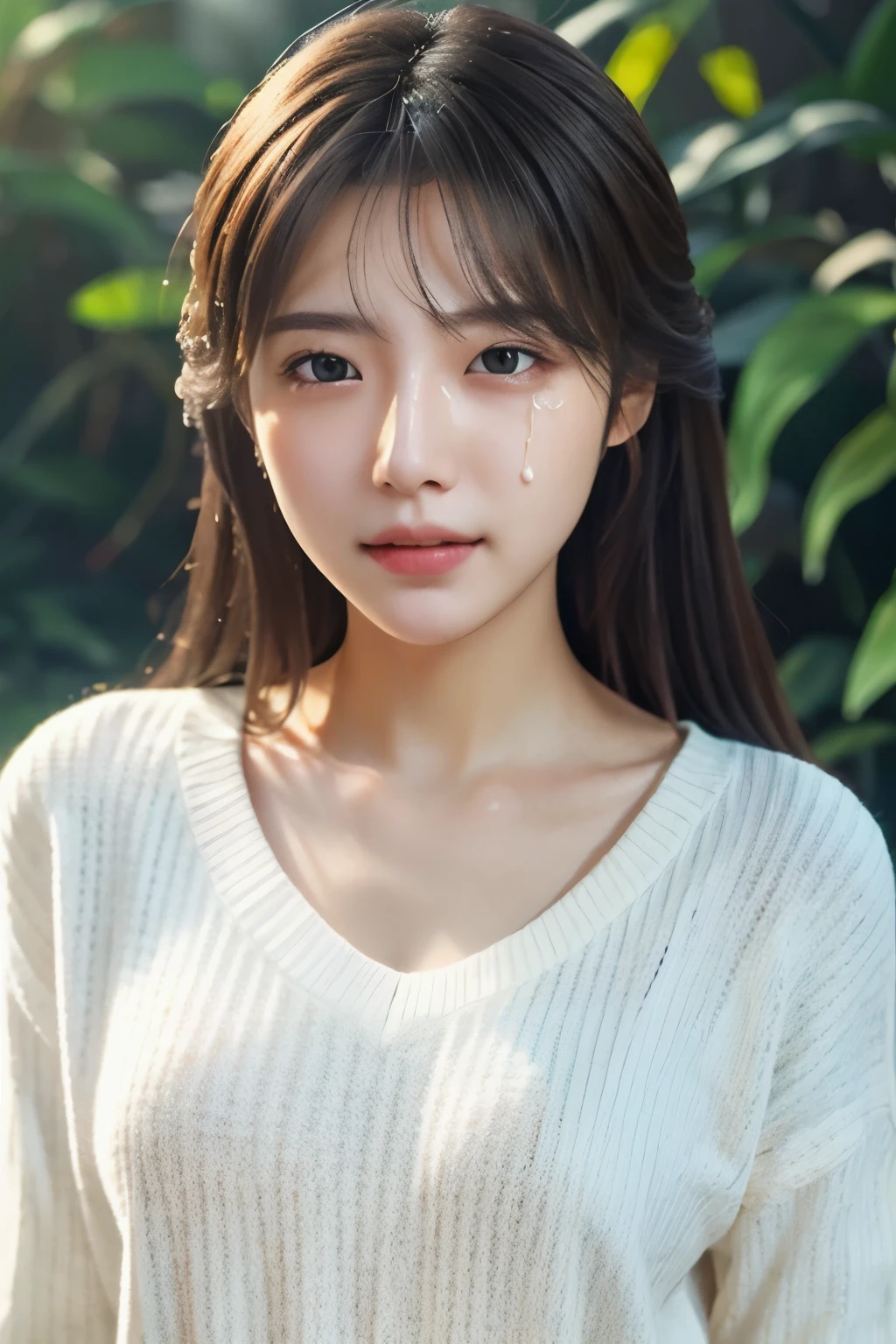 (masterpiece),(best quality),extremely detailed CG unity 8k wallpaper,upper body,1girl,white sweater,cum on face
