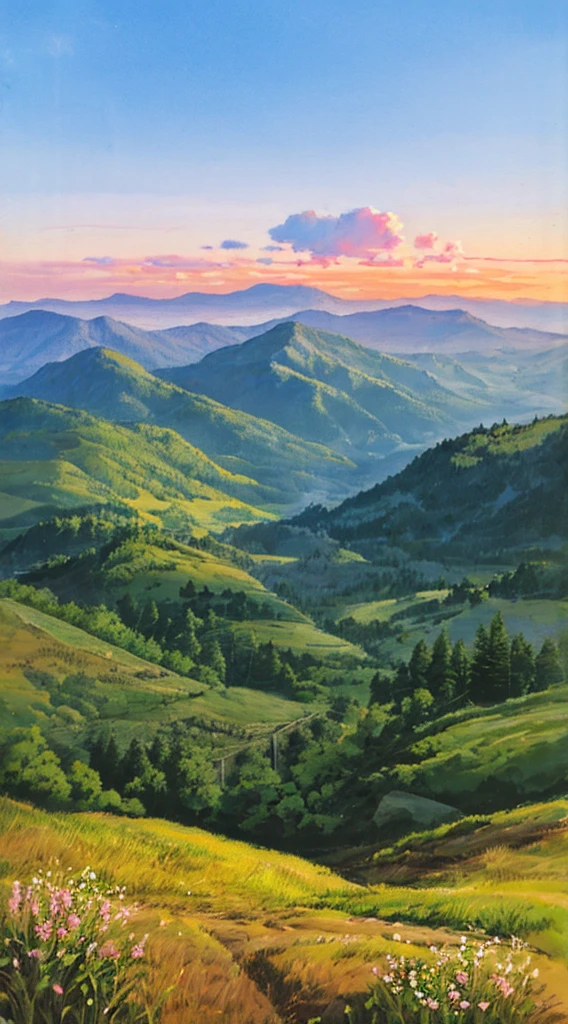 In the Crimean mountains. Style of Stepan Kolesnikov,
pixel clarity,a high resolution,landscape oil,spectacular juicy,delicate pastel colors,bright color,photorealism,hyperdetailing, эффект 3D,16K, careful drawing of details,sunset,clouds, volumetric watercolor,drawing with colored ink and pen,professional photo,dark botanical,
high detail, clarity of lines