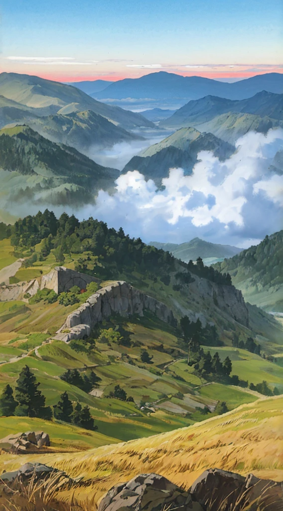 In the Crimean mountains. Style of Stepan Kolesnikov,
pixel clarity,a high resolution,landscape oil,spectacular juicy,delicate pastel colors,bright color,photorealism,hyperdetailing, эффект 3D,16K, careful drawing of details,sunset,clouds, volumetric watercolor,drawing with colored ink and pen,professional photo,dark botanical,
high detail, clarity of lines