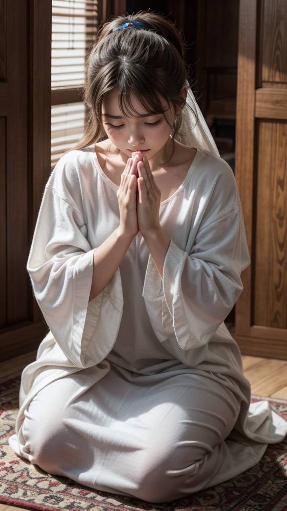 Create a woman praying