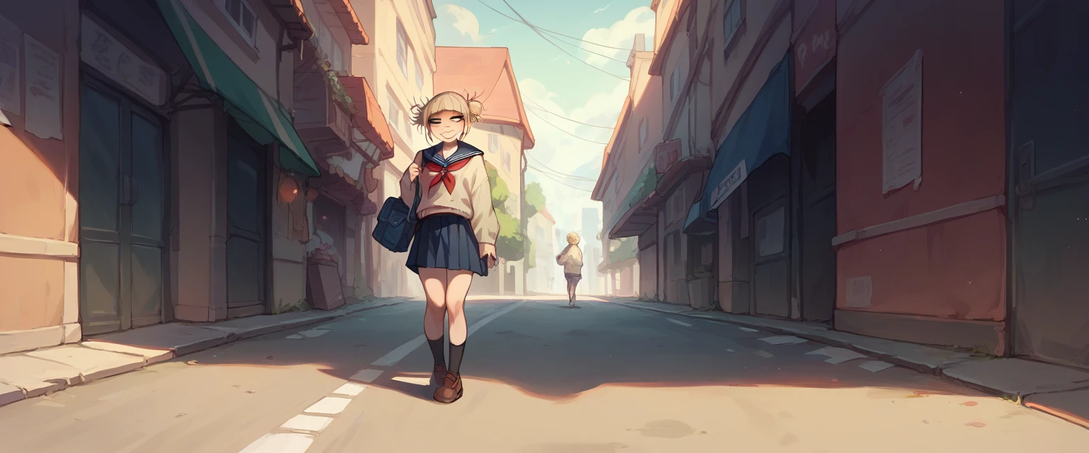 Himiko toga stripping in the street