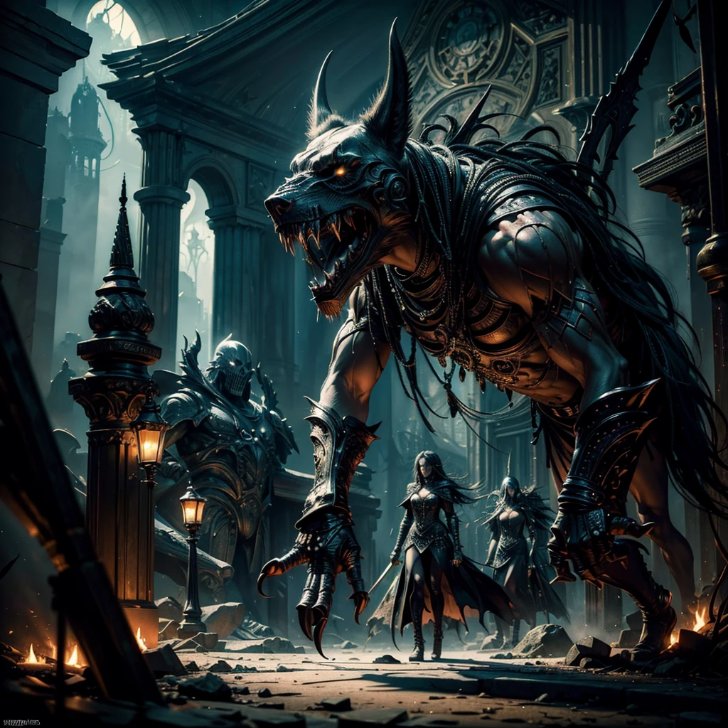 a surreal scene of the five olympic rings, surrounded by beautiful women and men vampires, undead and mummies wearing sporting attire, (best quality,4k,8k,highres,masterpiece:1.2),ultra-detailed,(realistic,photorealistic,photo-realistic:1.37),cinematic lighting,highly detailed faces and expressions,ornate and intricately designed costumes,dramatic shadows and highlights,moody and atmospheric,digital painting,fantasy,dark fantasy,gothic,dynamic composition,vibrant colors