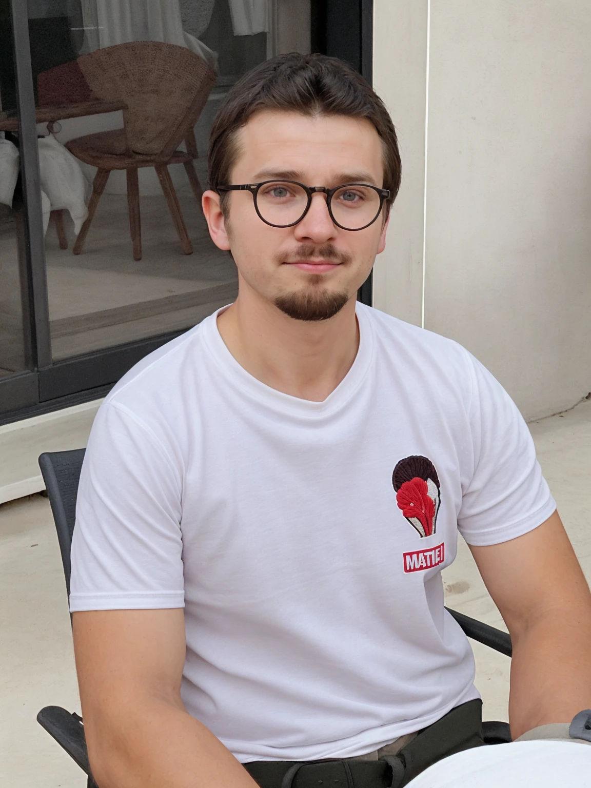 seb, wearing a fitted traditional embroidered vest and white shirt, tight shorts and shoes, standing outdoors, quaint European village backdrop, golden hour, natural lighting, relaxed confident expression, depth of field