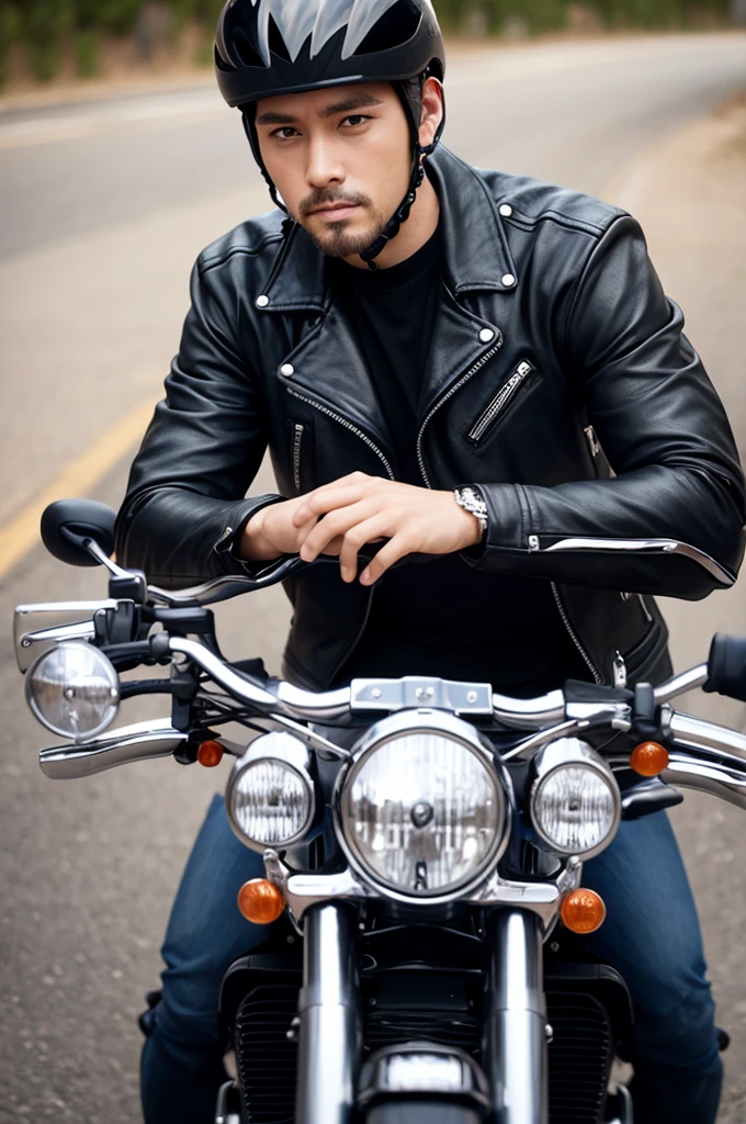 Handsome biker

