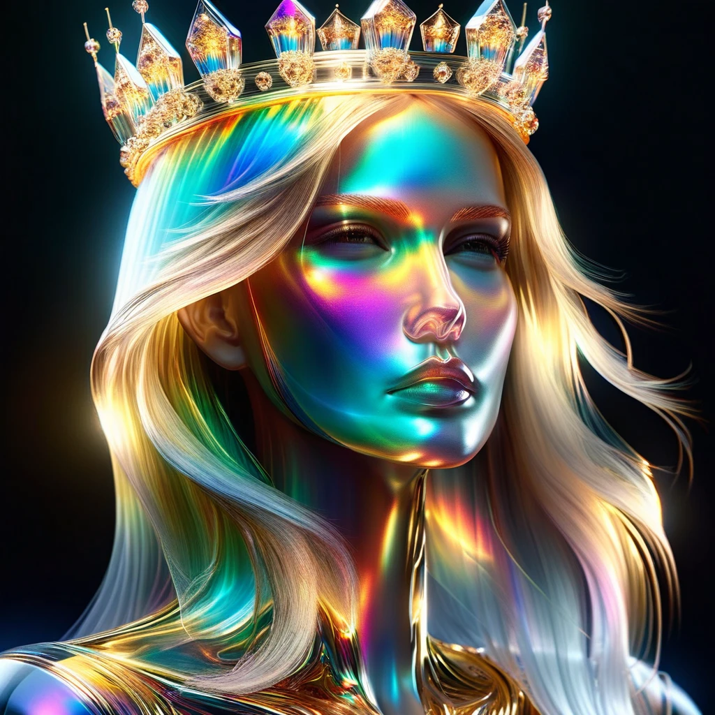 hyper detailed masterpiece, dynamic realistic digital art, incredible quality,transparentes, , and Melania Trump wearing a small gold crown DonMSp3ctr4lXL