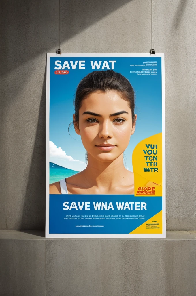 Save water poster easy drawing