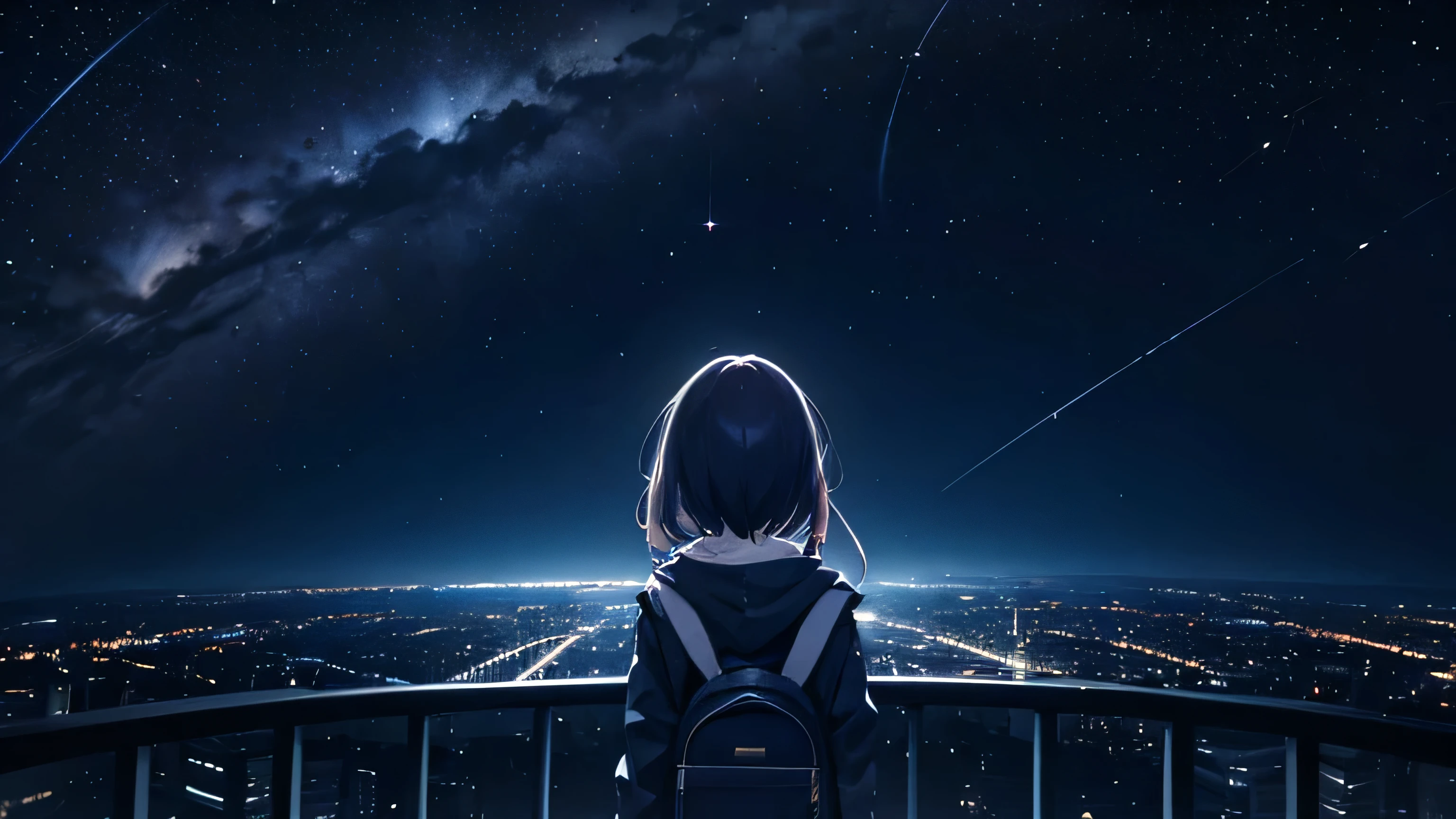 Girl watching the planetarium
