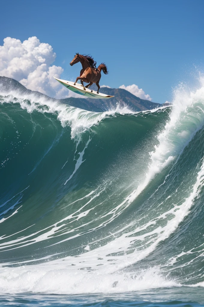 surfing horse