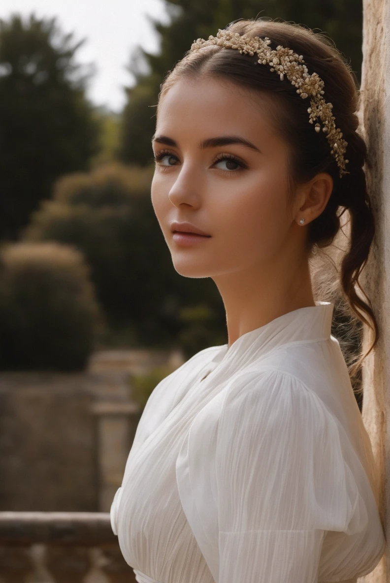 femme élégante d'origine d'Europe de l'Est, grosse poitrine, joli regard, cheveux blonds, 1femme, robe longue élégante, bâtiment historique en arrière-plan, heure dorée, Photographie cinématographique d'art hyperréaliste dans le style d'une séance photo hyperréaliste détaillée, BRUT, film portra 400 étalonné en couleurs, couleur remarquable, peau réaliste avec pores visibles, Complet, style analogique, la plus haute qualité, netteté, éclairage tacheté, grain de film, photographié sur un Sony A7R IV, 35mm F/1.4 objectifs cinéma, (très détaillé, complexe et détaillé), 8k, HDR, Complet, style analogique, foyer féminin, la plus haute qualité, (très détaillé skin), visage parfait, pores de la peau, (bokeh:0.6), netteté, éclairage tacheté, (rétroéclairage:0.7), grain de film, photographié sur un Sony A7R IV, 35mm F/1.4 objectifs cinéma, (très détaillé, complexe et détaillé), 8k, HDR, vue de face, (corps entier visible:1.2)