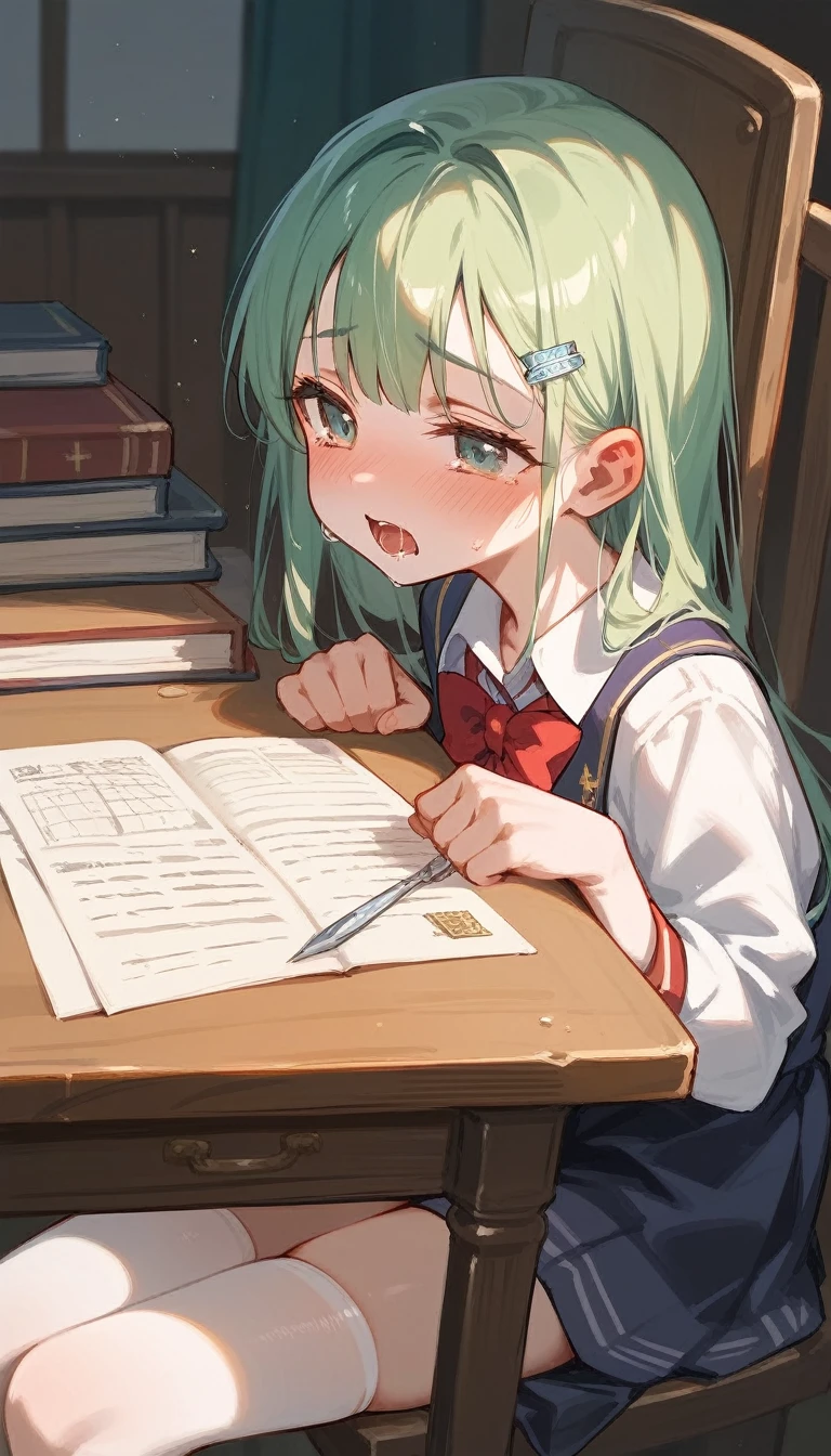 ((Highest quality)), ((masterpiece)), (detailed), Horny junior high school girl begging for dick、Japanese、nsfw、