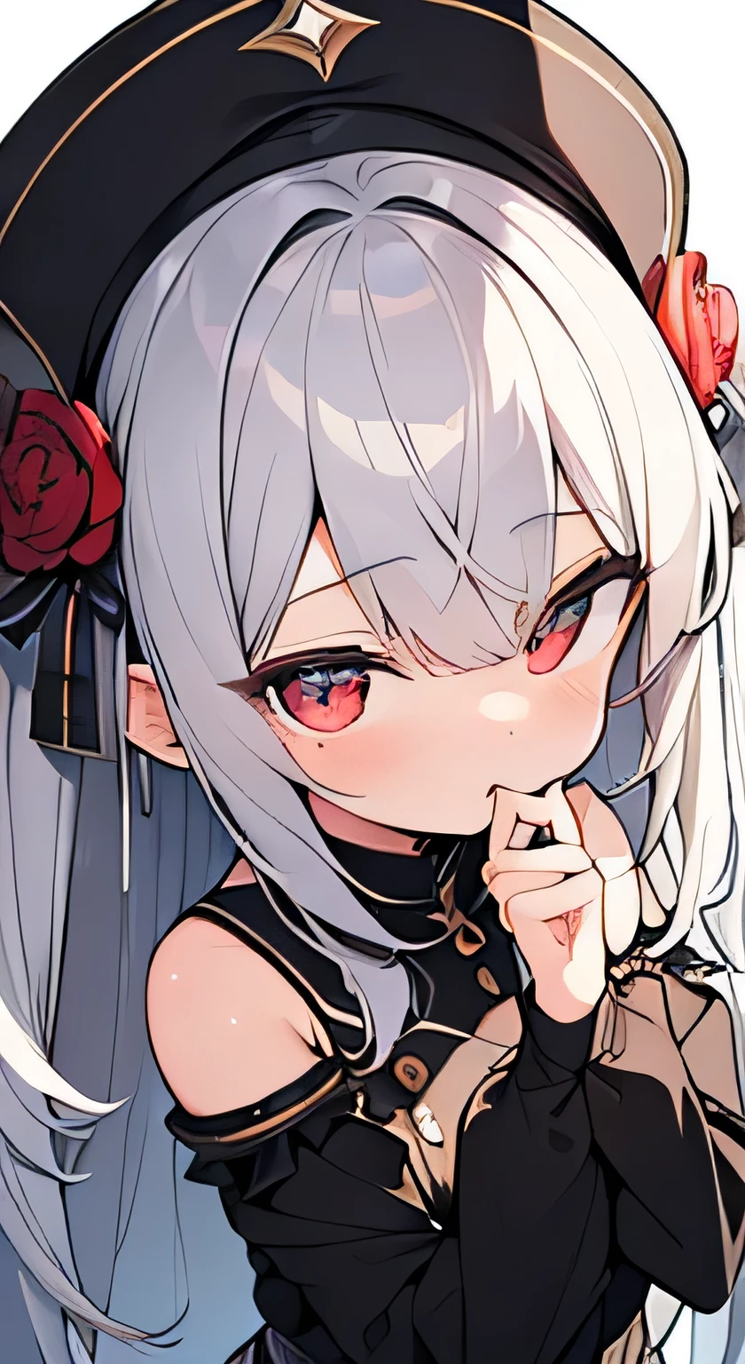 super fine illustration, ((master piece, top-quality, ultra-definition, high resolution)), (beautiful and delicate eyes), masterpiece, 8Khighres, smugness, chibi,  red eyes, high angle