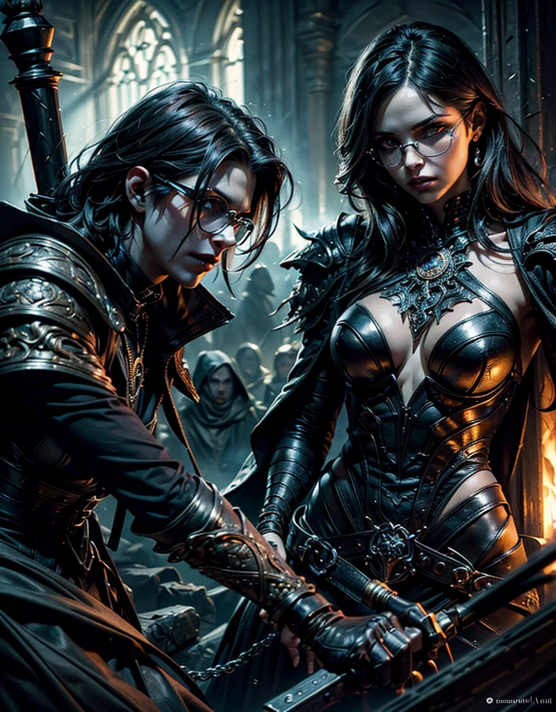 a surreal scene of the five olympic rings, surrounded by sexy beautiful glasses blonden women and men vampires, undead and mummies wearing sporting attire, (best quality,4k,8k,highres,masterpiece:1.2),ultra-detailed,(realistic,photorealistic,photo-realistic:1.37),cinematic lighting,highly detailed faces and expressions,ornate and intricately designed costumes,dramatic shadows and highlights,moody and atmospheric,digital painting,fantasy,dark fantasy,gothic,dynamic composition,vibrant colors