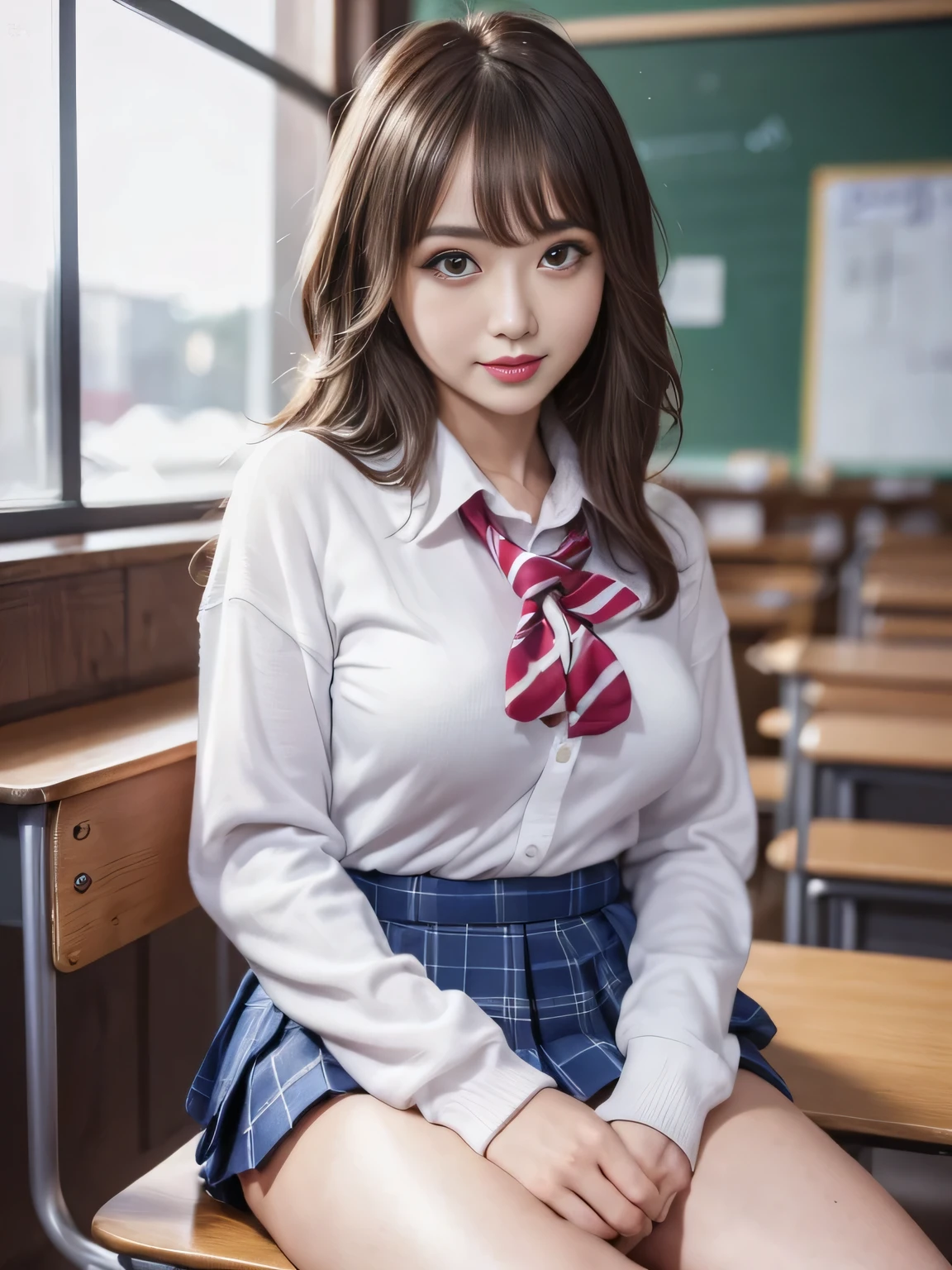 Tabletop, Highest quality, Japanese Girls,One Girl, 8k, RAW Photos, Highest quality, Tabletop, んdebtdebt:1.2, Highly detailed RAW color photos, Professional photos, (Realistic, Realistic:1.37), (Highly detailed skins:1.2), Ultra-high resolution, (Lens: 50mm), (debt/1.2),Exquisitely drawn eyes,Gazing at the audience, One Girlと別れる (Many elderly people:1.4), Beautiful Face, cute,(smile:1.05),(20-year-old, Big Breasts, Wide Hips,Straight hair, (short hair), iris, white and fine-grained skin,Small Mouth, high cheekbones (meaning), Sexy pose,(Leaning forward:1.3),(The to the debtW:1.1),White panties、Korean Idol、Nogizaka Idol、Burning idol pose、Adult、、(Tabletop, Highest quality:1.3), (Ultra detailed 8k cg:1.2), (超Realisticな:1.35), (Realistic:1.45), (Realistic:1.4), Cowboy Shot, Beautiful Japanese Women, 22 years old, Supermodel, Japanese Idols, __performance__, Big Breasts, (Sitting at a desk:1.1), (school uniform:1.4), (Spread your legs:1.2), (School classroom background:1.1),
