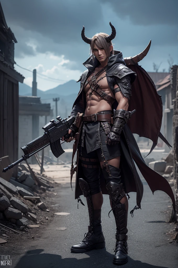 Create a better quality RPG image of a weaponafura demon