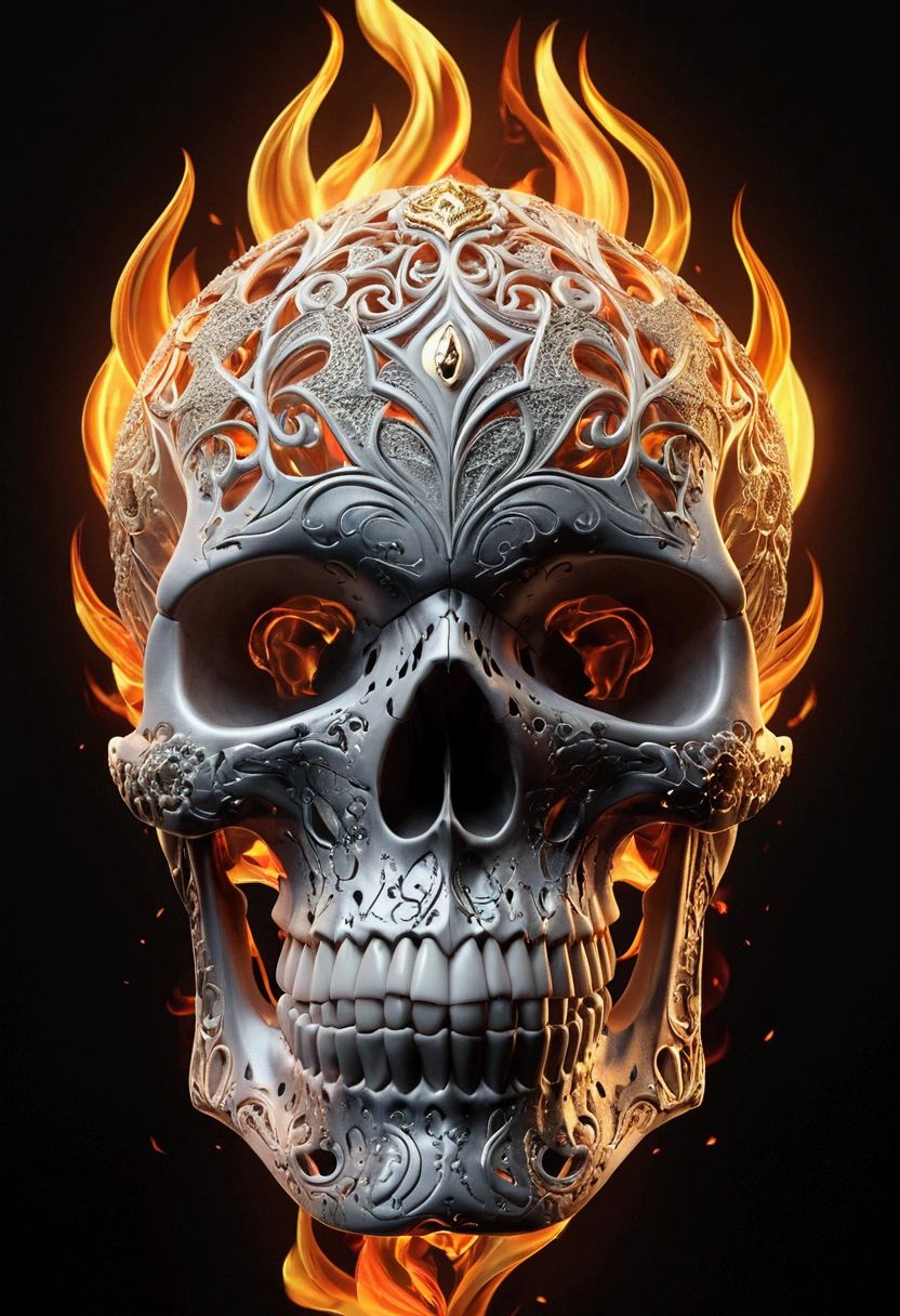 flame,Skull