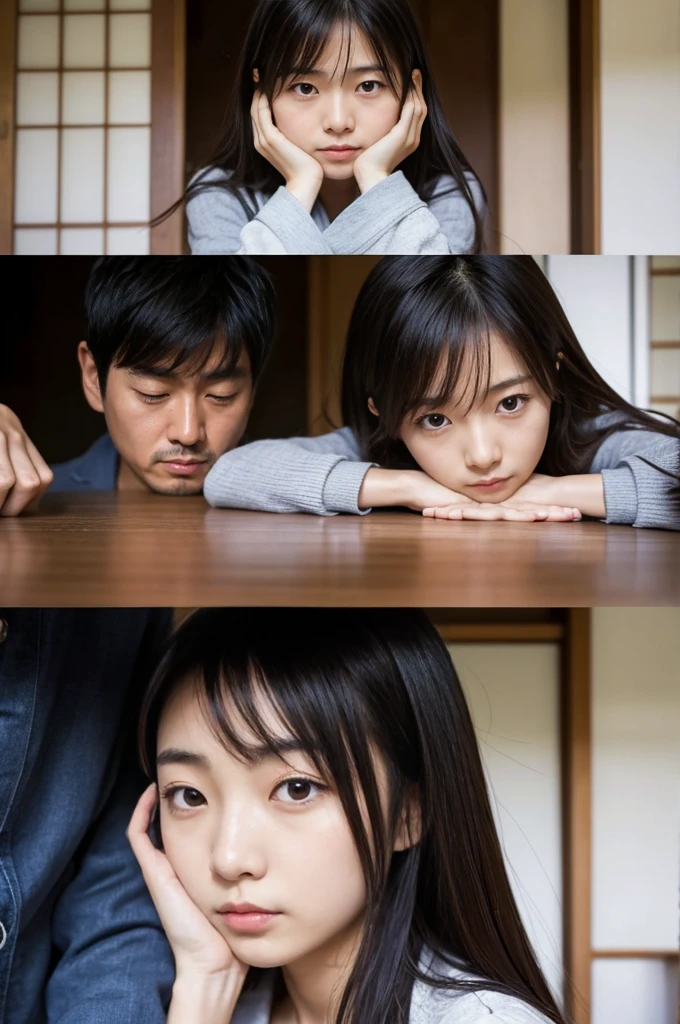 Japanese man forced to put his head under Korean girl's skirt
