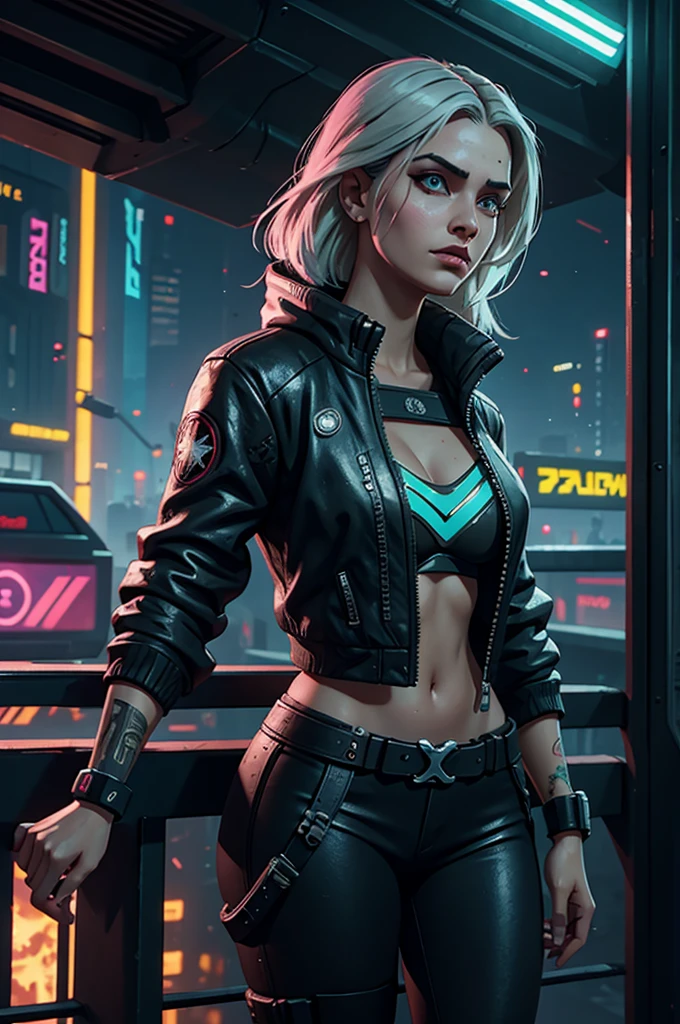 cyberpunk 2077. Cirilla on bridge