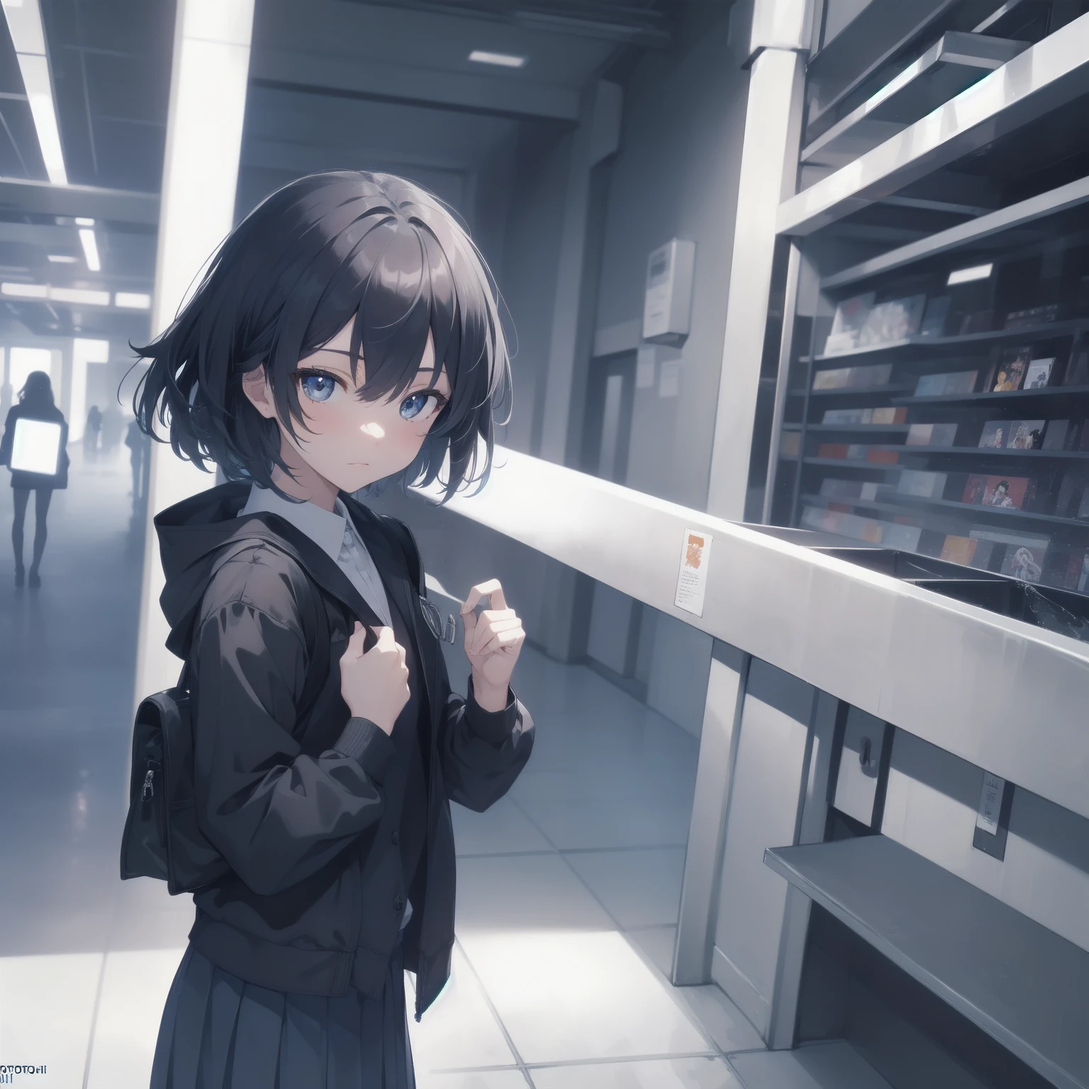 ultra-absurdres-Top quality by artist God, ultra-detailed, high resolution, anime moe artstyle, best anime 8k konachan wallpaper, pixiv contest winner, pool:2810, perfect anatomy,break, 1girl, (Please draw a girl walking sleepily to school alone. )break,(Solo,little female, 13-year-old:1.3),Full limbs, complete fingers,a junior high school student, (very short hair), short cut, flat chest, , small butt, small black eyes, beautiful detailed eyes, well-proportioned iris and pupils, expressive eyes, highres detailed hair, soft expression, salor school_uniform, sailor collar, serahuku, bow, pleated skirt,(Detailed Lighting), (Detailed background), in the School commute route. break,super detailed skin, Best cinematic lighting powered by famous artist, 8k,beauty illustration,photoshop_(medium),very aesthetic,break,((artist:kotorai )), artist:clamp ,artist:carnelian ,artist:kantoku ,