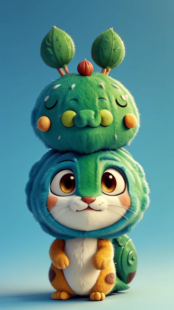 Cute caterpillar character Nyakki style