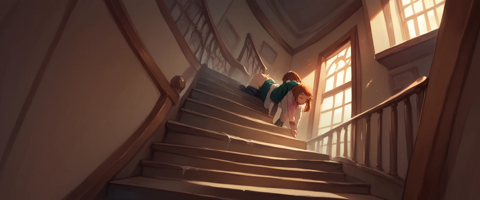 Ochako Uraraka having sex on some stairs 