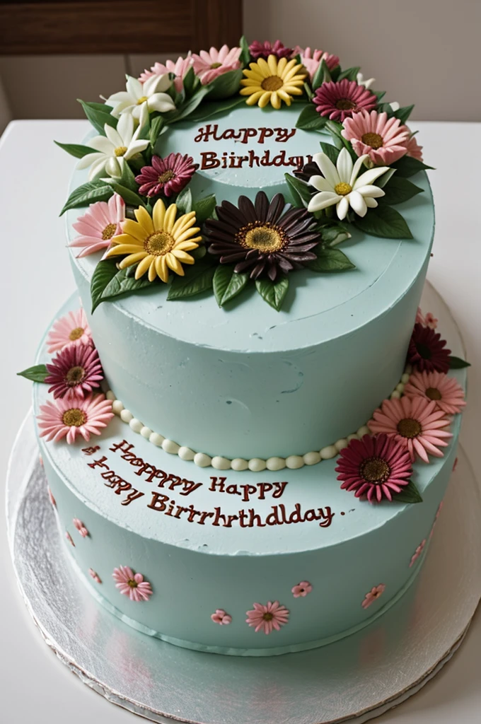 Happy Birthday für Heike zum 65. cakes, Floral, landscape