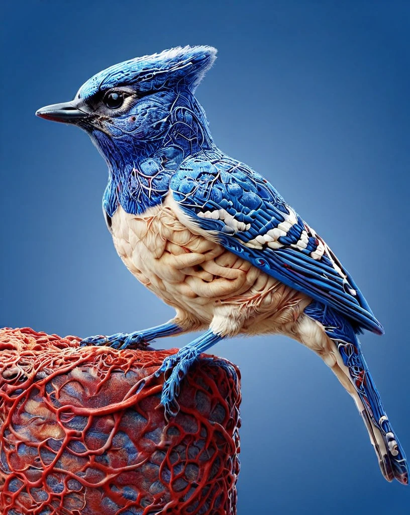 ais-vesselz, Blue Jay, covered with ais-vesselz, Lion