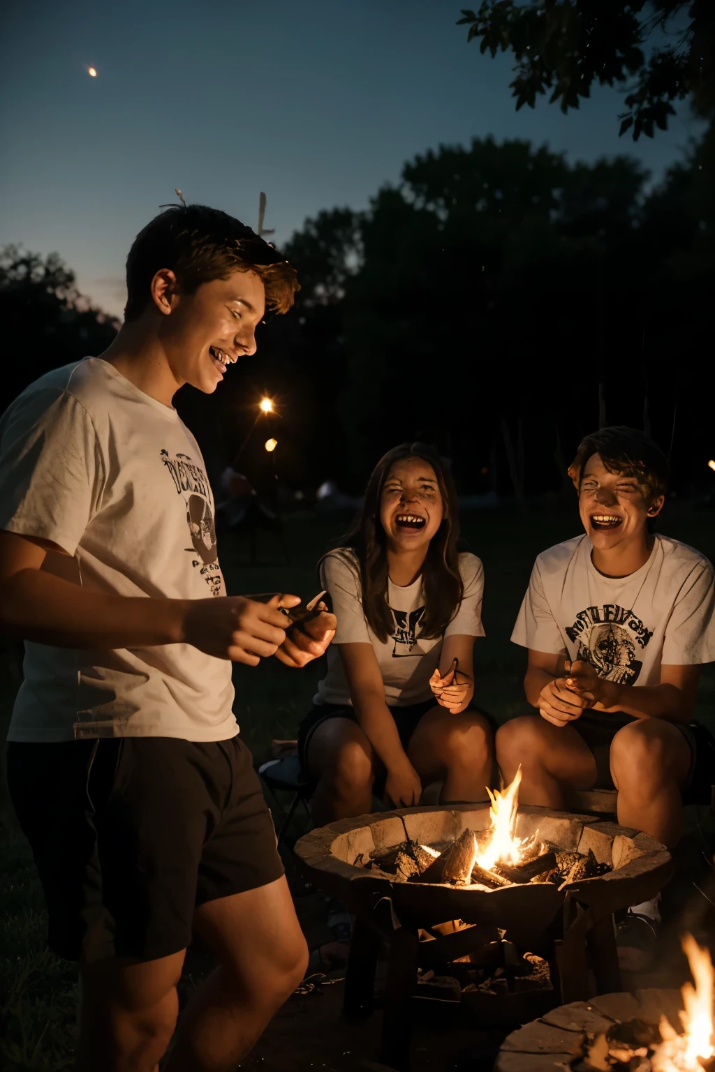 he teenagers set up their camp, laughing and telling stories. They were excited for a night of ghost stories and marshmallow roasting, unaware that this night would become a nightmare