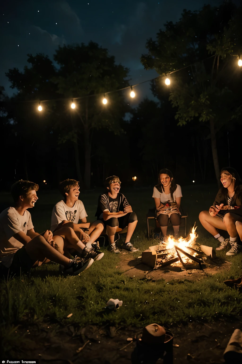 he agers set up their camp, laughing and telling stories. They were excited for a night of ghost stories and marshmallow roasting, unaware that this night would become a nightmare