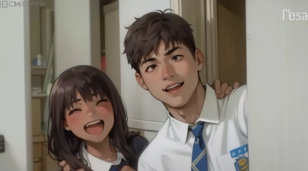 There is a boy and a boy, they are 17 years old.